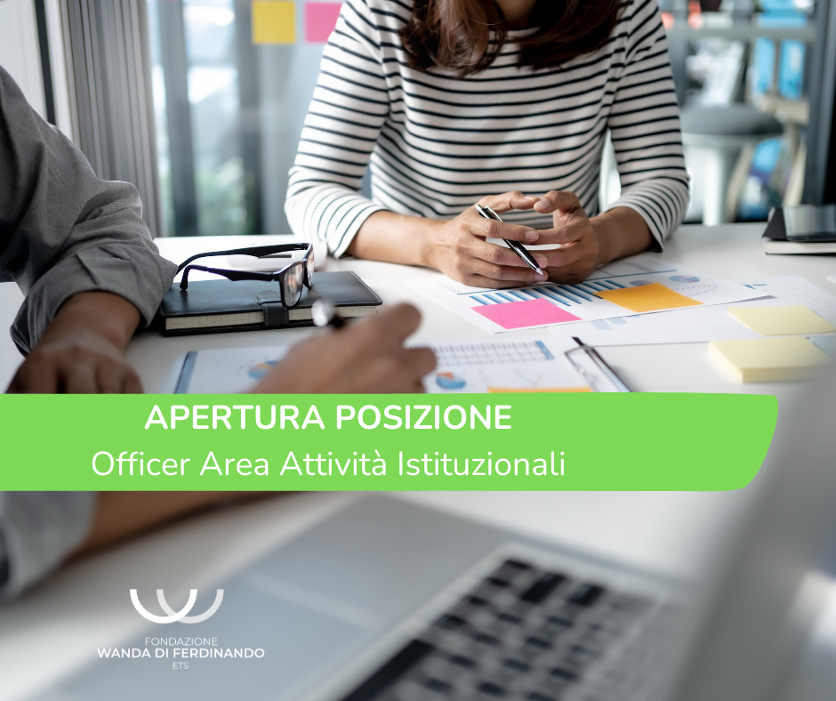 Apertura posizione: Officer Area Attività Istituzionali (scadenza il 16/12)